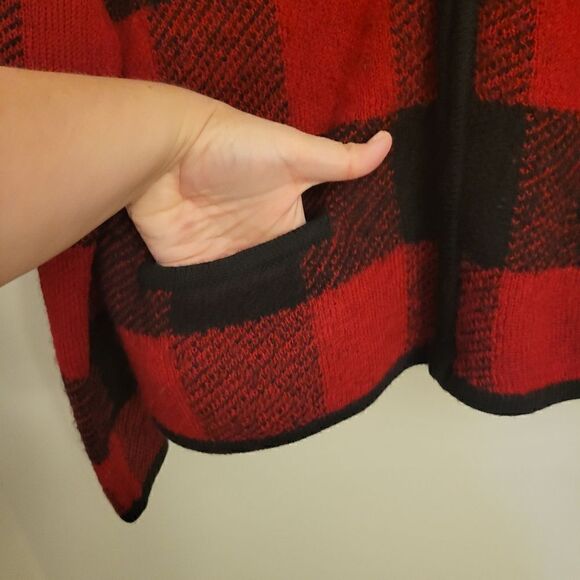 Vintage 100% Wool Buffalo Check Plaid Requirements Zip-up Long Sleeve Cardigan - Picture 3 of 10